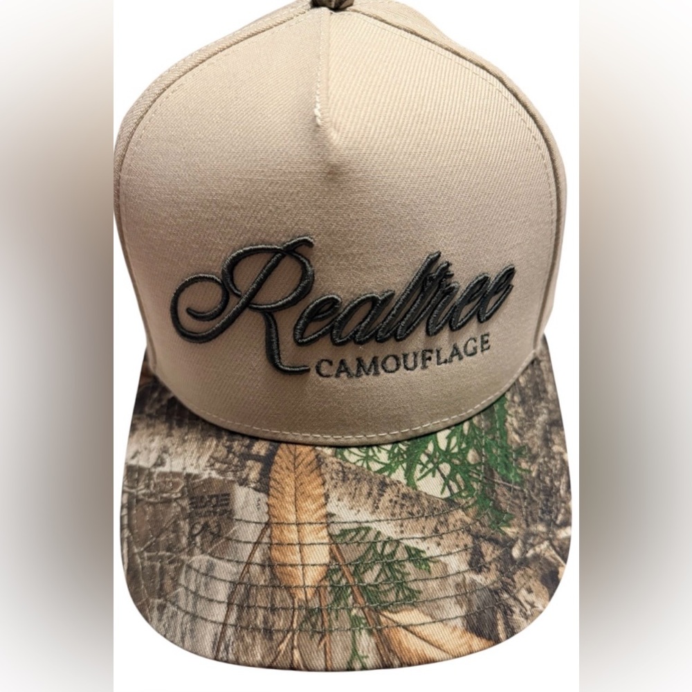 Realtree Embroidered Camouflage Cap in Tan & Green Camo